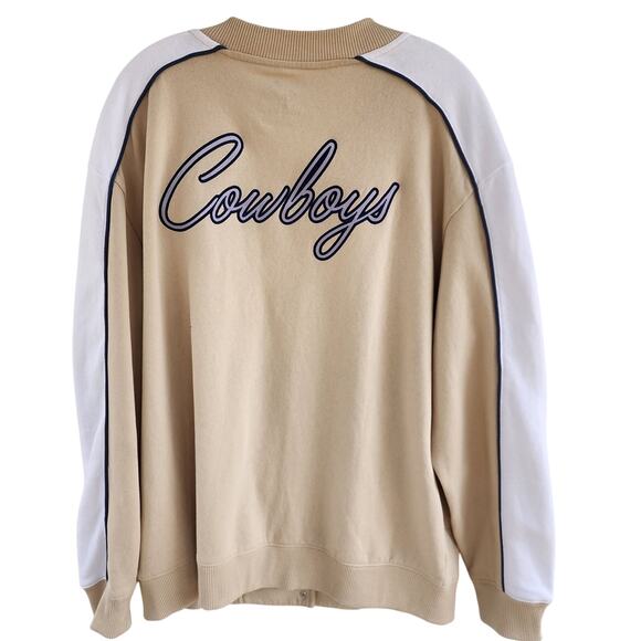 Dallas Cowboys Fanatics Women's Lounge Full-Snap Varsity Jacket XL NFL Sporty - Picture 4 of 9
